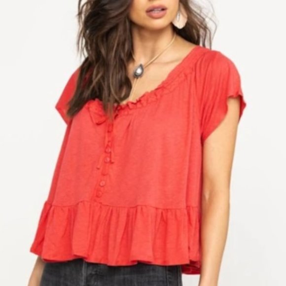 Free People Charlie Tee Camelia S - Picture 2 of 9
